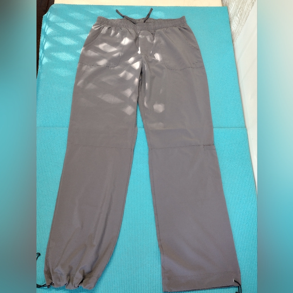 Champion Womens Hiking Pants Cinch Leg Opening Gray Lightweight Pull On - M